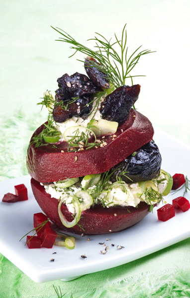 Red Beet and Prune Tower