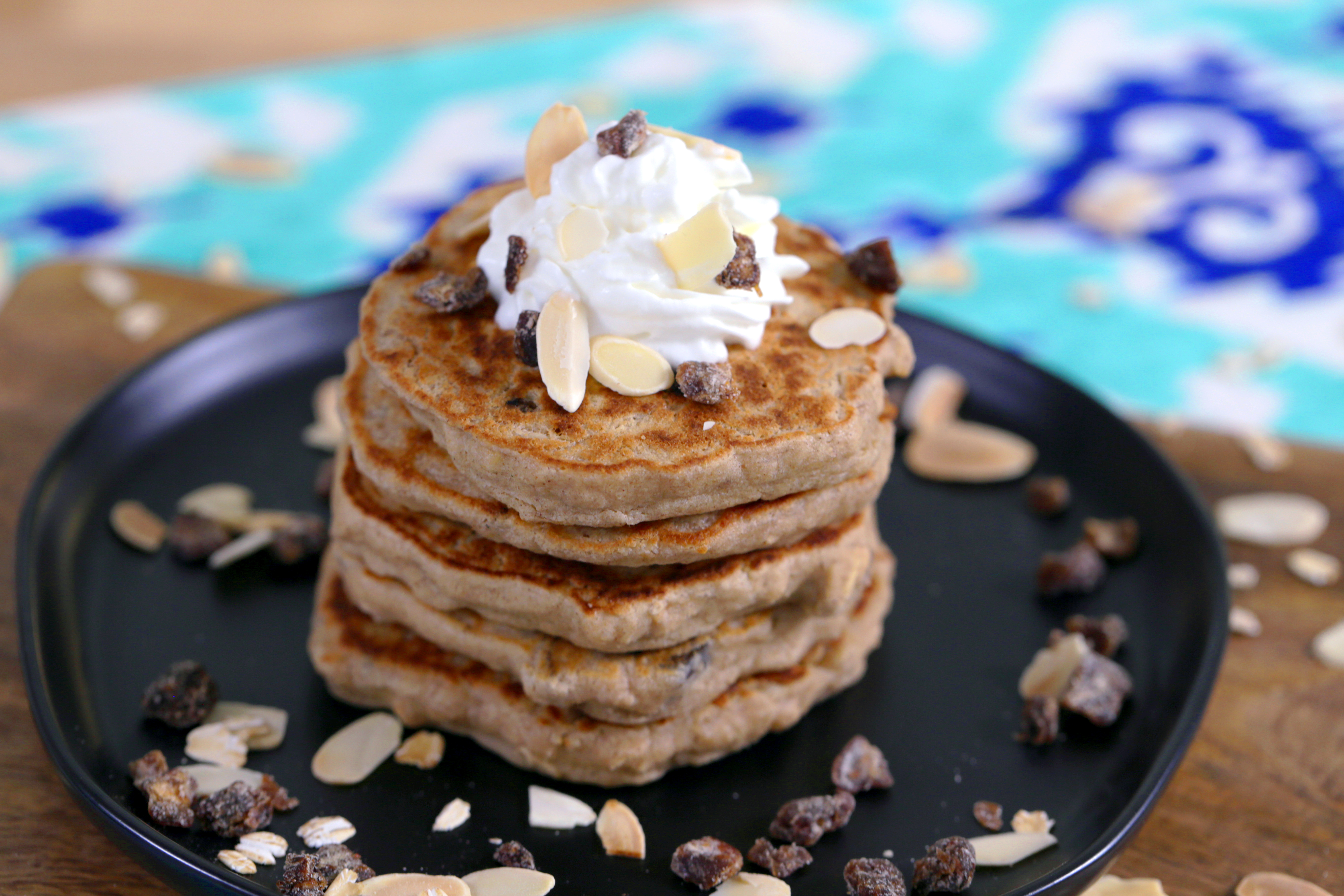 Oatmeal Date Pancakes