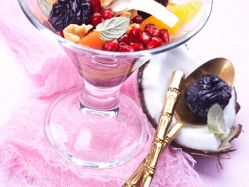 Prune Pomegranate Salad
