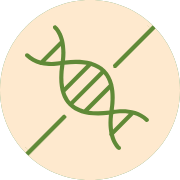 Graphic of a strand of DNA and a line going through it