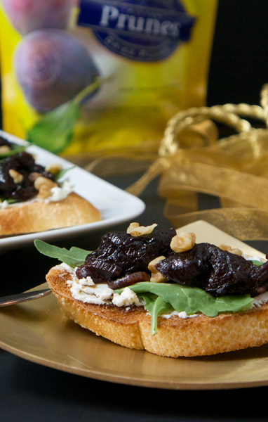 Prune &amp; Goat Cheese Bruschetta