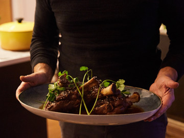 Braised Amaz!n™ Prune Juice Lamb Shanks