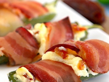 Bacon Wrapped Pepper Poppers