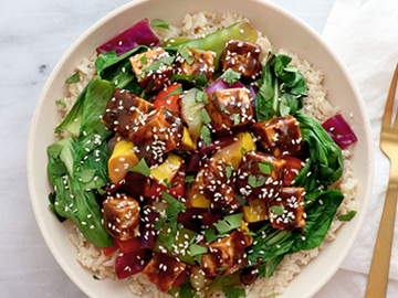 Vegetable Tofu Stir-Fry Prune Teriyaki Sauce