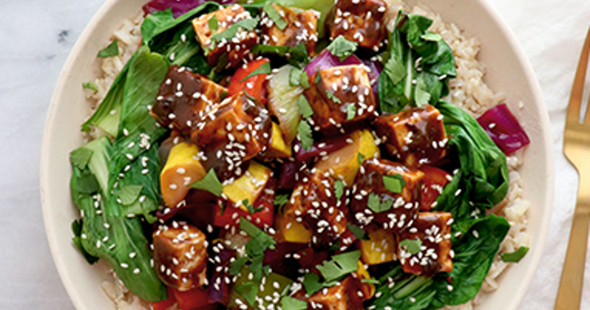Veggie Tofu Stir-Fry Prune Teriyaki Recipe | Sunsweet Growers