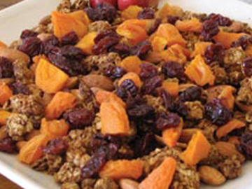 Apricot and Cherry Honey Cluster Trail Mix