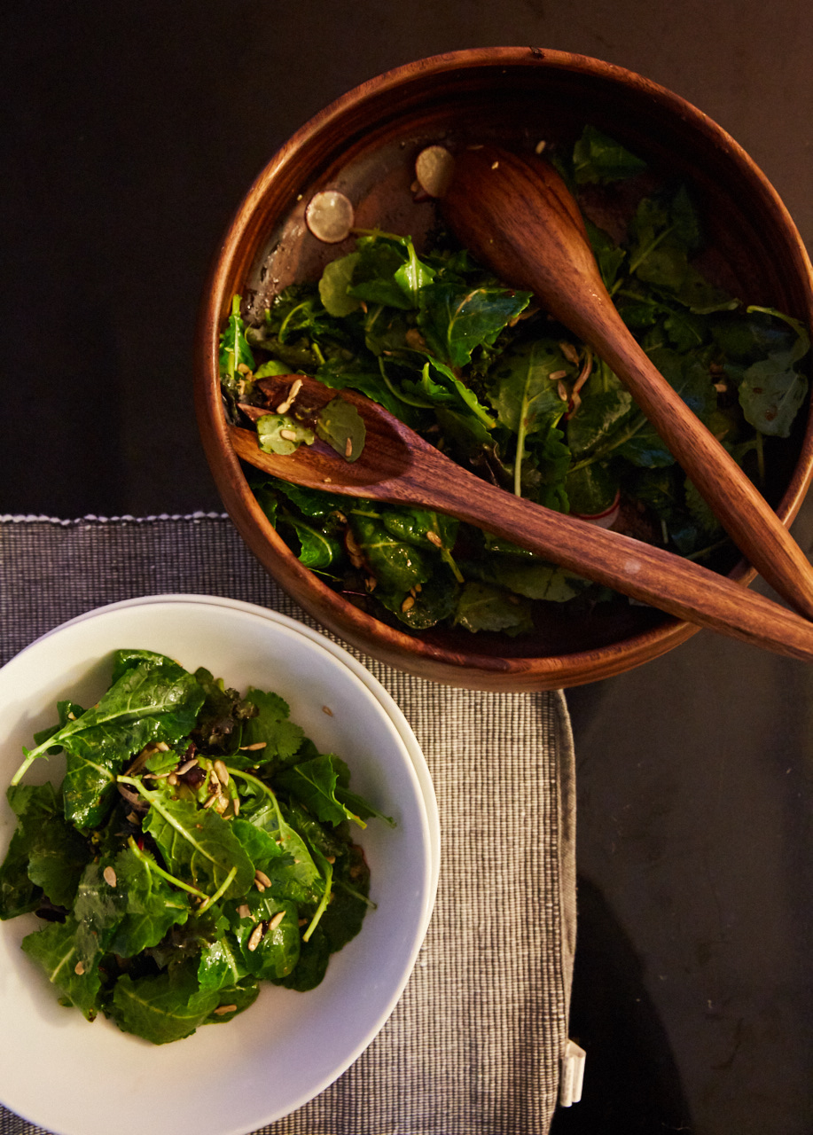 Kale Salad with Prune Vinaigrette