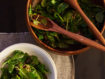 Kale Salad with Prune Vinaigrette