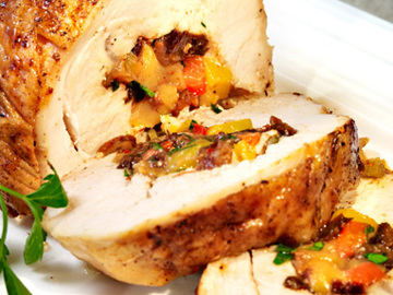 Mango Stuffed Turkey Breast