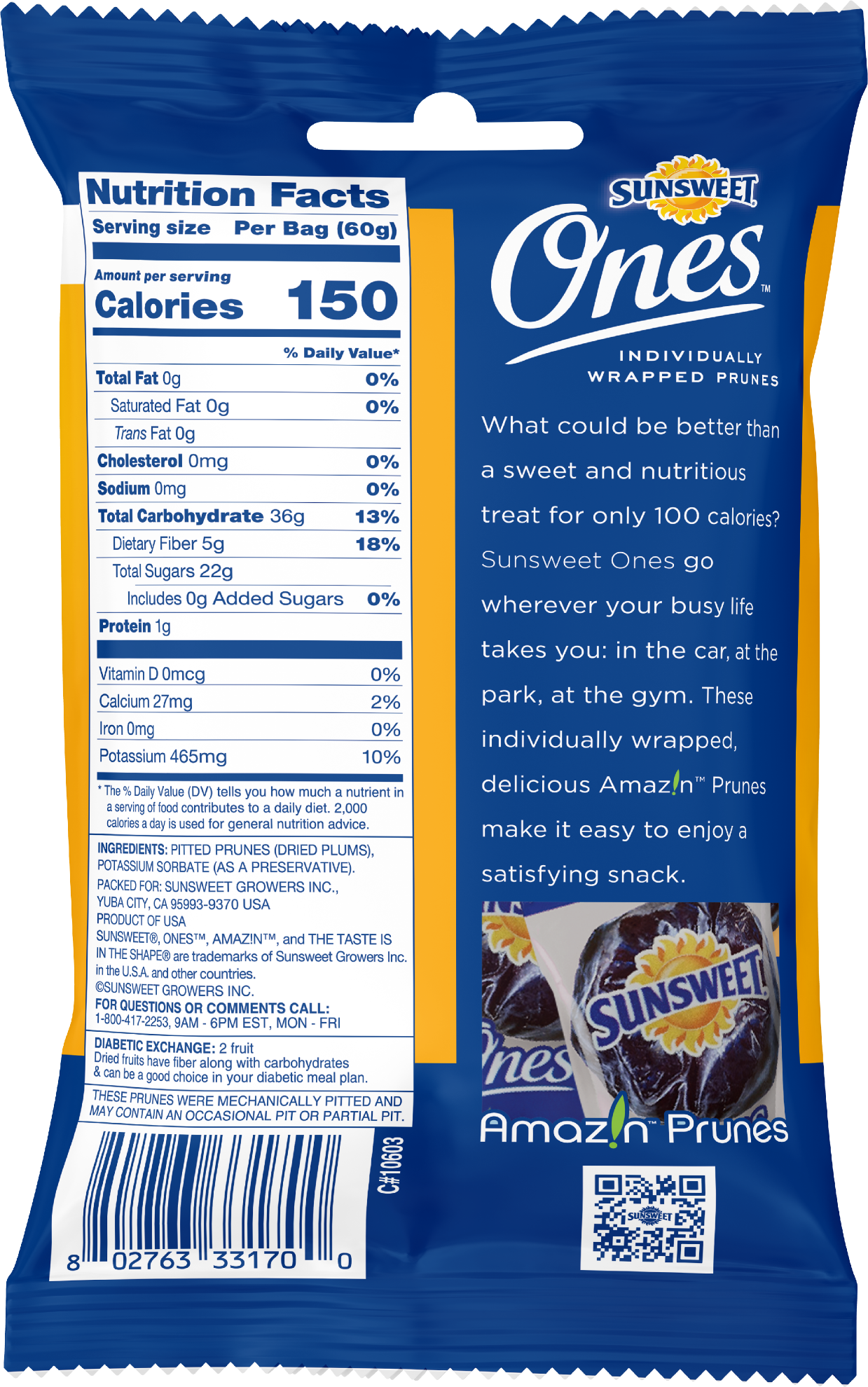 Sunsweet Growers Store. Ones Snack Pack 2.1 oz Bag | Sunsweet Growers