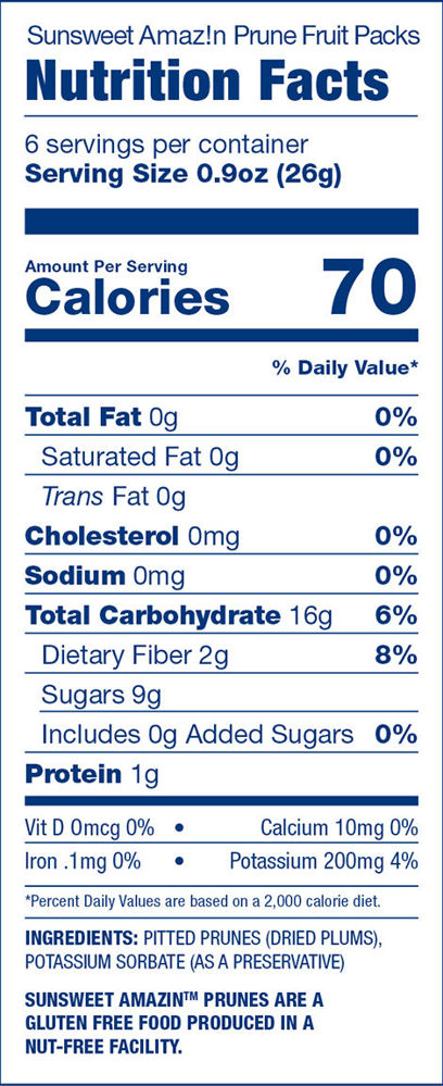 Amaz!n Prune Fruit Packs