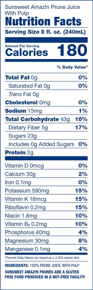 Sunsweet Growers Store. Amaz!n™ 100% Light Prune Juice 64 oz